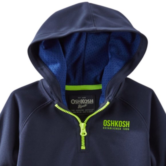Oshkosh B'gosh Boy Activewear Jacket Hooded Track Jacket Full Zip Lightw… - Picture 3 of 6